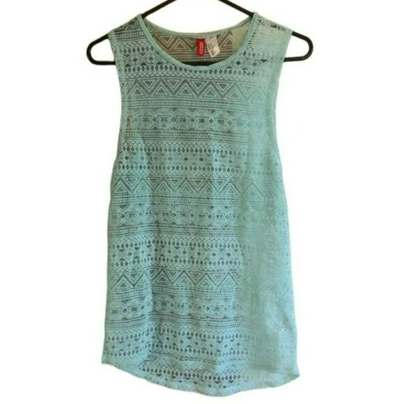 Divided Ladies Aztec Boho Sleeveless Tank Top – Teal, Size XS Summer Dress - Picture 2 of 5